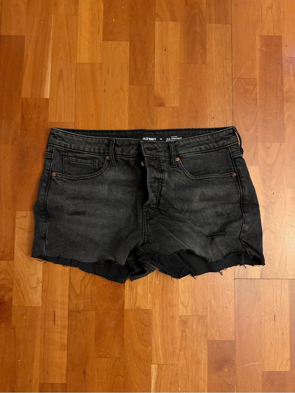 Old Navy Washed Black Denim Cutoff Shorts